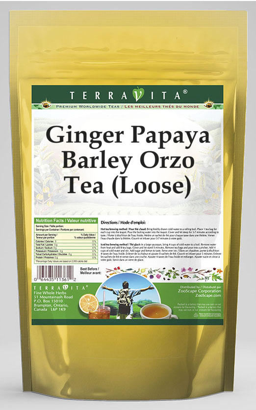 Ginger Papaya Barley Orzo Tea (Loose)