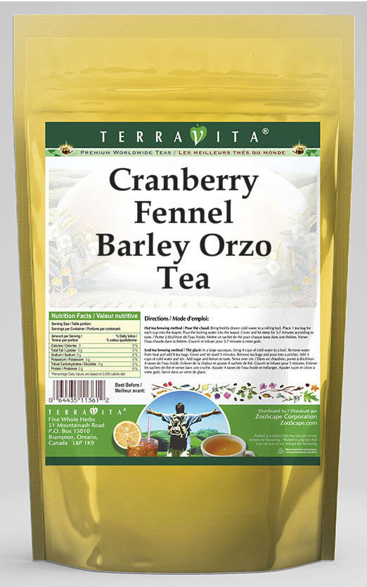 Cranberry Fennel Barley Orzo Tea