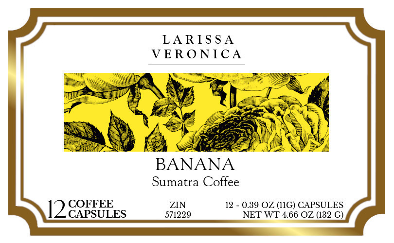 Banana Sumatra Coffee <BR>(Single Serve K-Cup Pods) - Label