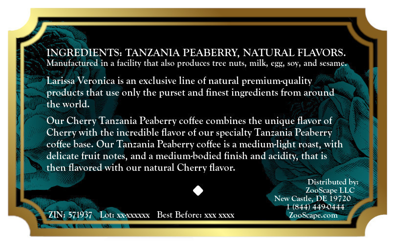 Cherry Tanzania Peaberry Coffee <BR>(Single Serve K-Cup Pods)