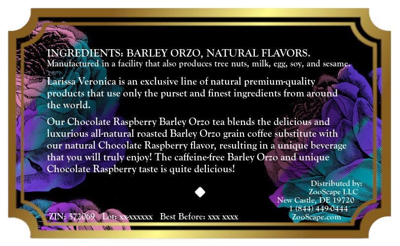 Chocolate Raspberry Barley Orzo Tea <BR>(Single Serve K-Cup Pods)