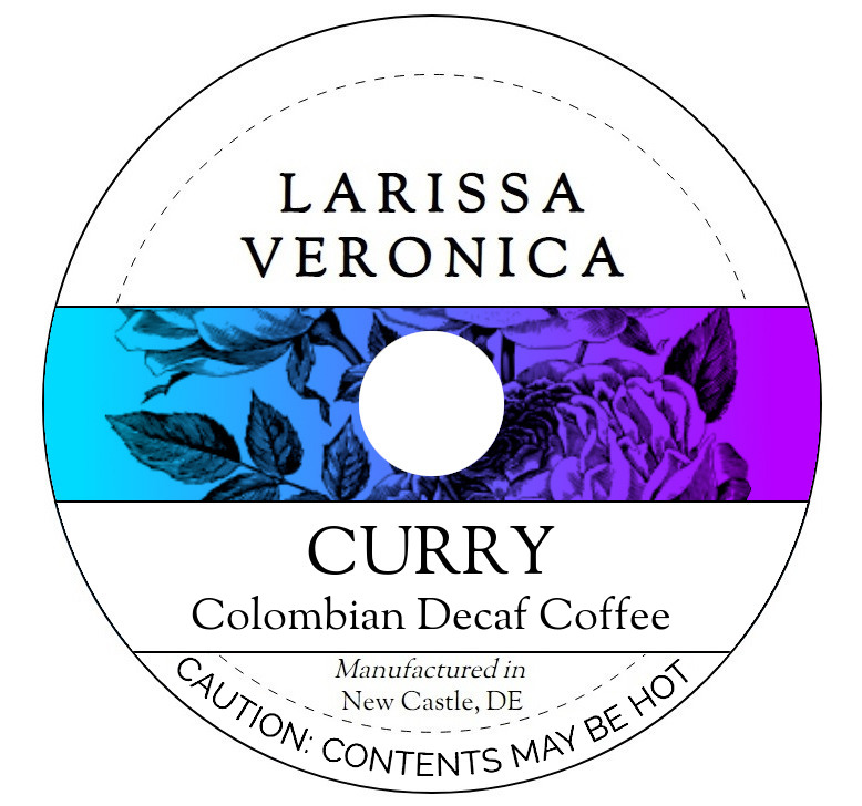 Curry Colombian Decaf Coffee <BR>(Single Serve K-Cup Pods)