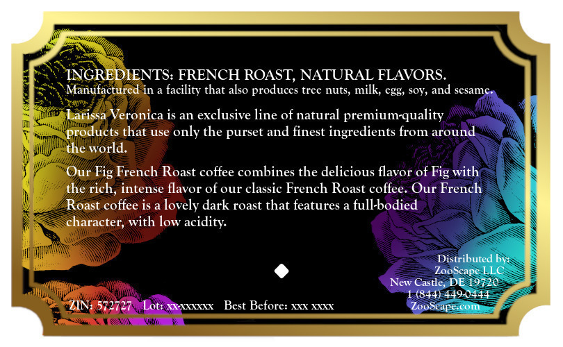 Fig French Roast Coffee <BR>(Single Serve K-Cup Pods)