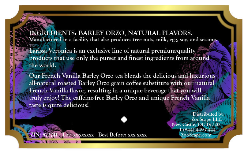 French Vanilla Barley Orzo Tea <BR>(Single Serve K-Cup Pods)