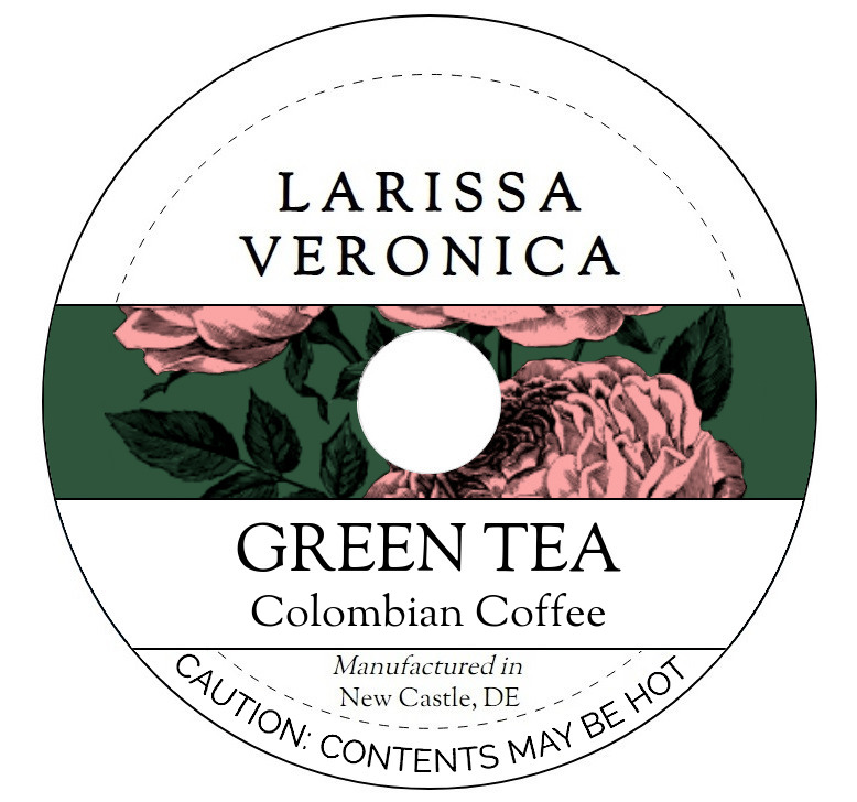 Green Tea Colombian Coffee <BR>(Single Serve K-Cup Pods)