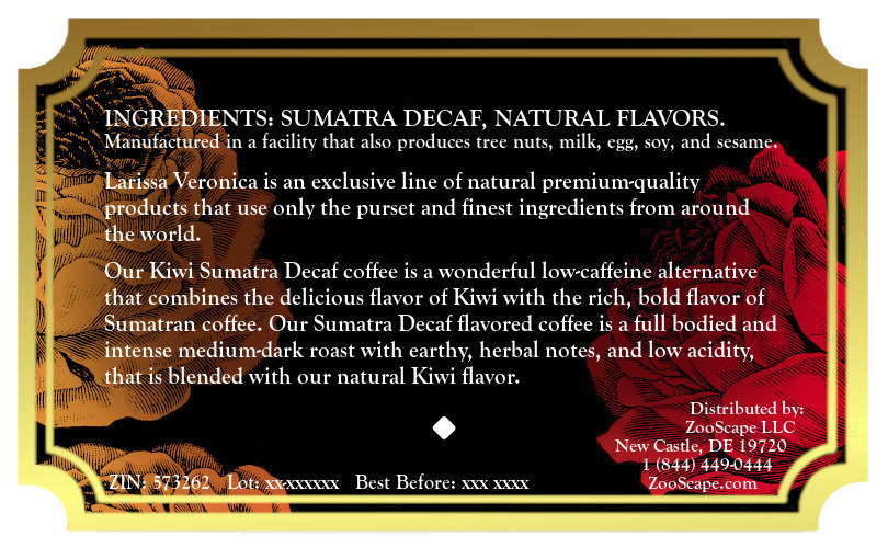 Kiwi Sumatra Decaf Coffee <BR>(Single Serve K-Cup Pods)
