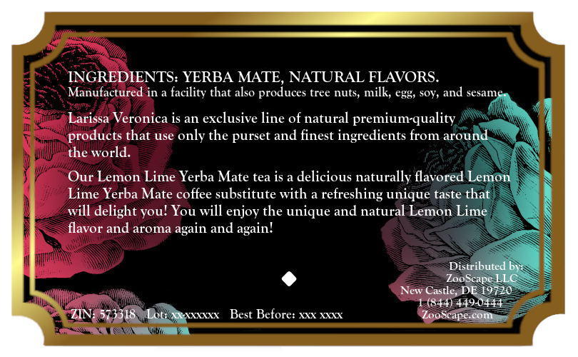 Lemon Lime Yerba Mate Tea <BR>(Single Serve K-Cup Pods)