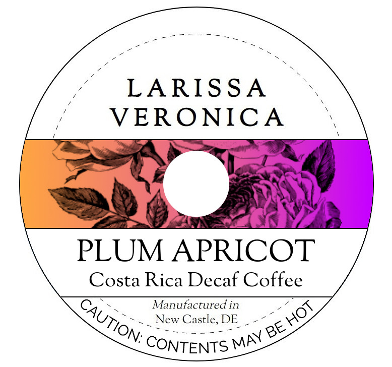 Plum Apricot Costa Rica Decaf Coffee <BR>(Single Serve K-Cup Pods)