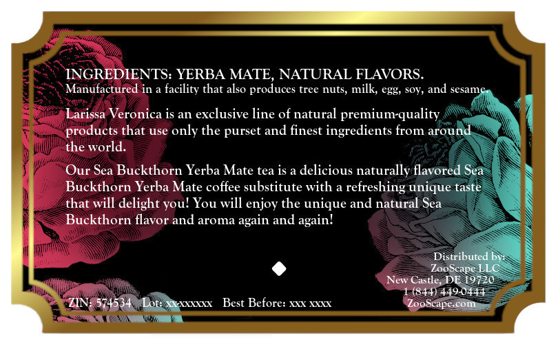 Sea Buckthorn Yerba Mate Tea <BR>(Single Serve K-Cup Pods)