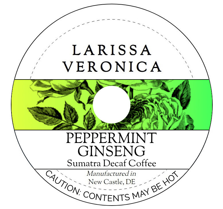 Peppermint Ginseng Sumatra Decaf Coffee <BR>(Single Serve K-Cup Pods)