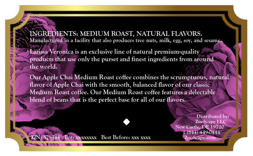 Apple Chai Medium Roast Coffee <BR>(Single Serve K-Cup Pods)