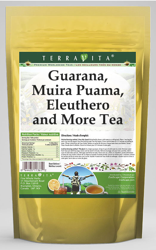 Guarana, Muira Puama, Eleuthero and More Tea