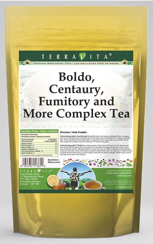 Boldo, Centaury, Fumitory and More Complex Tea