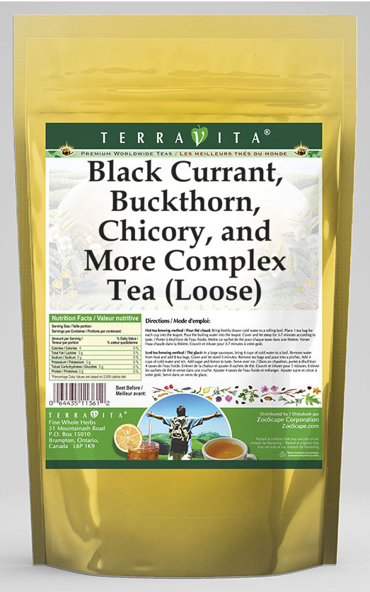 Black Currant, Buckthorn, Chicory, and More Complex Tea (Loose)