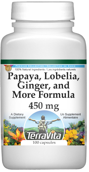 Papaya, Lobelia, Ginger, and More Formula - 450 mg