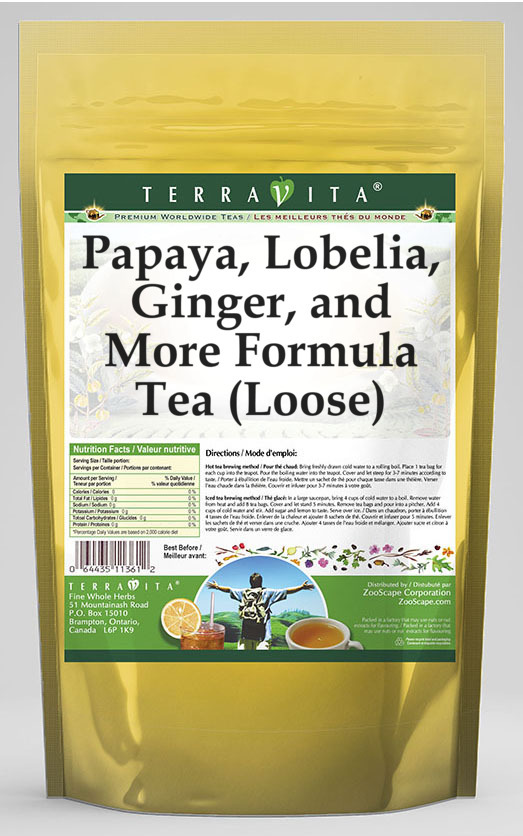 Papaya, Lobelia, Ginger, and More Formula Tea (Loose)