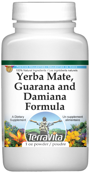 Yerba Mate, Guarana and Damiana Formula Powder