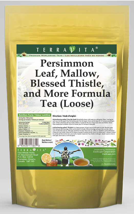 Persimmon Leaf, Mallow, Blessed Thistle, and More Formula Tea (Loose)