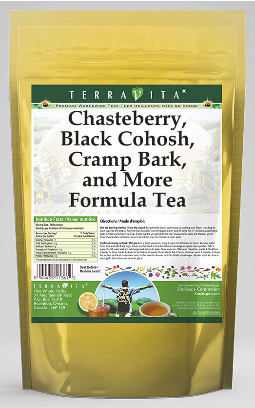 Chasteberry, Black Cohosh, Cramp Bark, and More Formula Tea