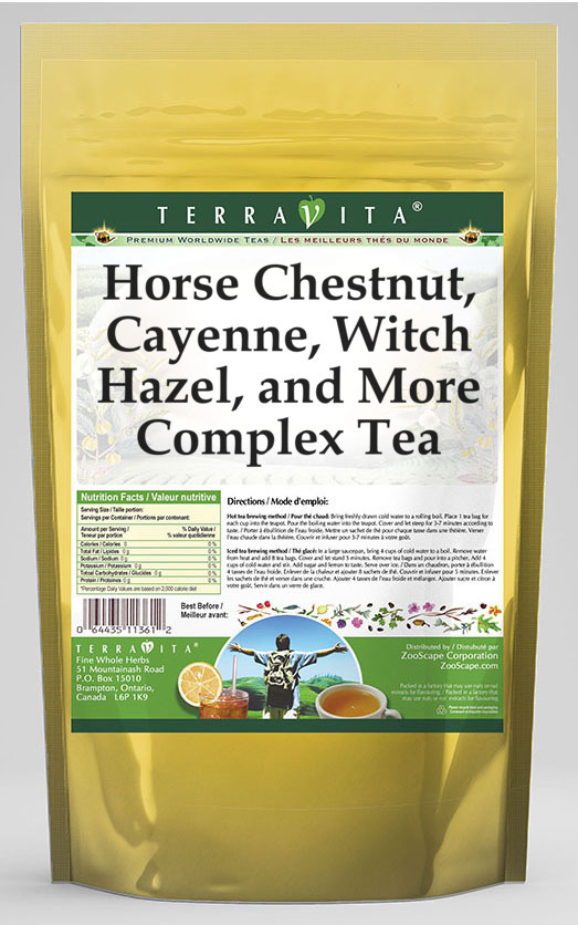 Horse Chestnut, Cayenne, Witch Hazel, and More Complex Tea