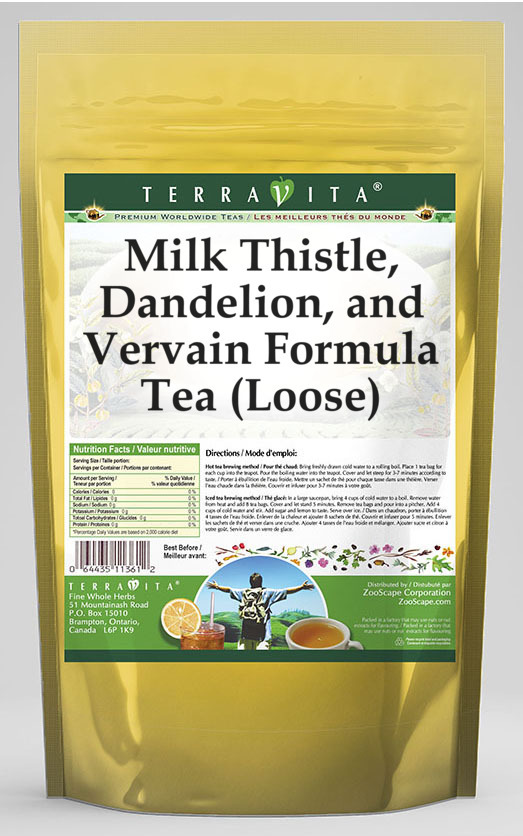Milk Thistle, Dandelion, and Vervain Formula Tea (Loose)