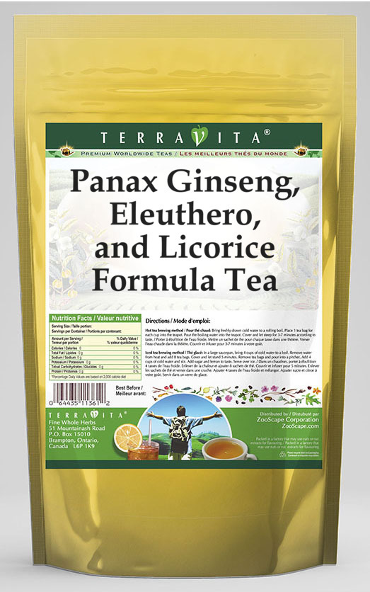 Panax Ginseng, Eleuthero, and Licorice Formula Tea
