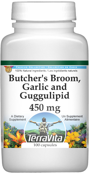 Butcher's Broom, Garlic and Guggulipid - 450 mg
