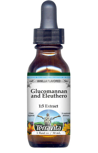Glucomannan and Eleuthero Glycerite Liquid Extract (1:5)
