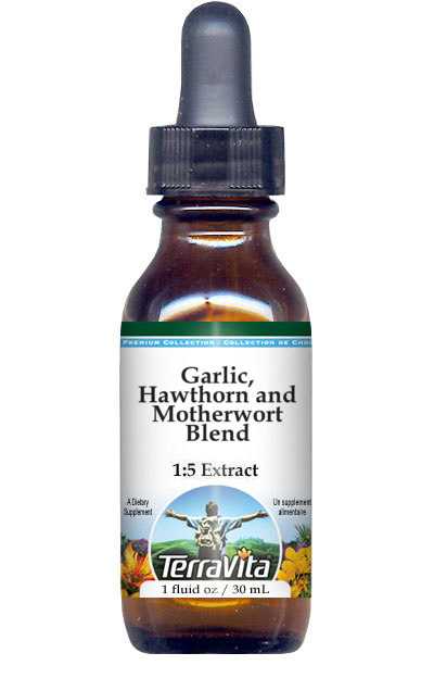 Garlic, Hawthorn and Motherwort Blend Glycerite Liquid Extract (1:5)